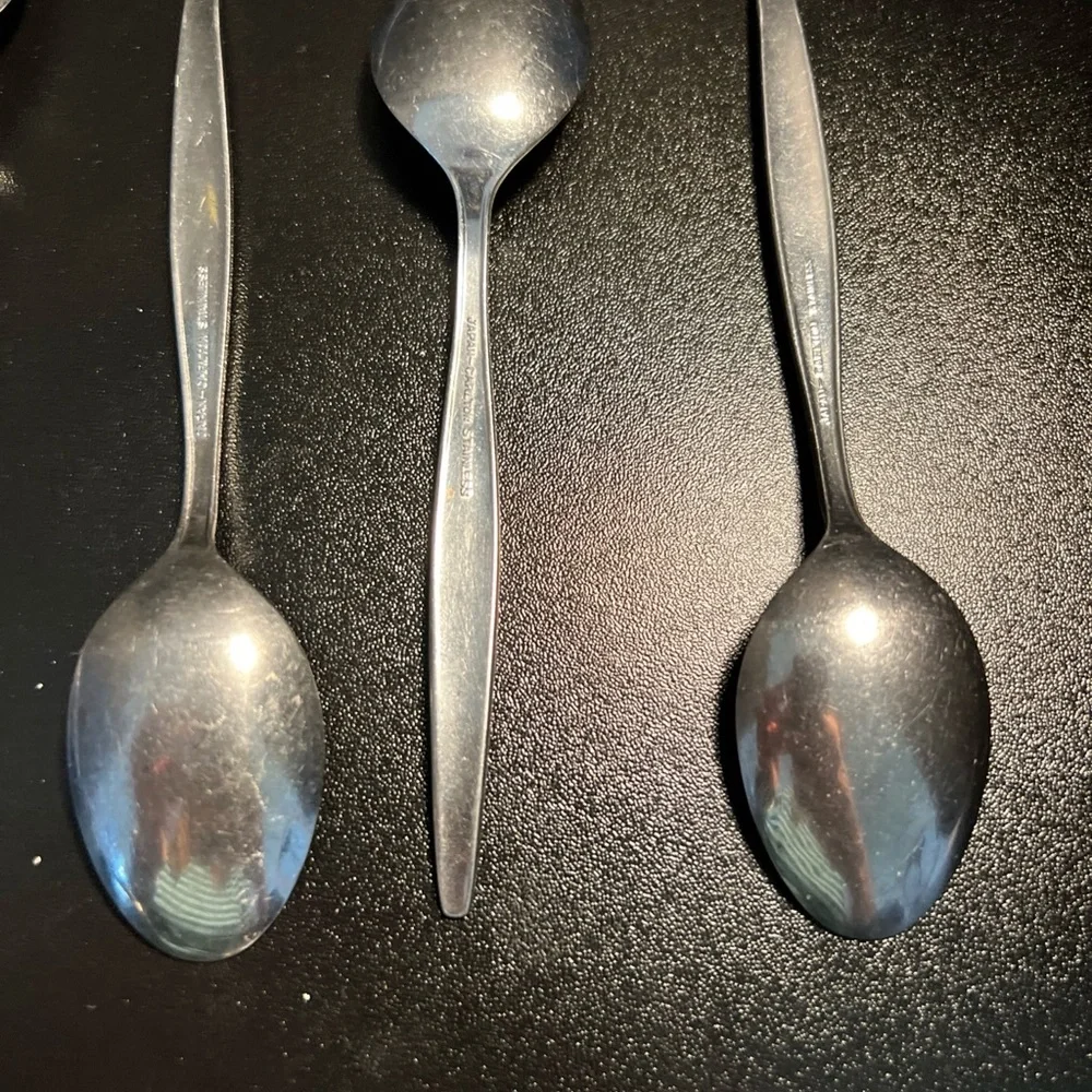 Set of 21 Tea Spoons by Carlton Stainless Japan WOODCREST‎ Flatware 5.5